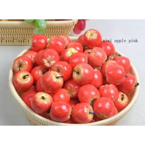 100 pcs mini Simulation Pink Apples   Artificial   Fake Fruit Decor   283057210730